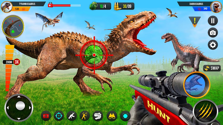 #3. Wild Dino Hunting Jungle Games (Android) By: Gamba Studio