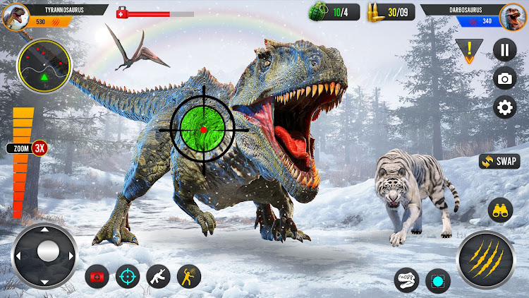 #6. Wild Dino Hunting Jungle Games (Android) By: Gamba Studio