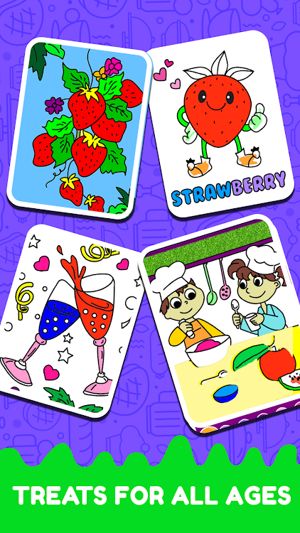 #4. Fruits Coloring- Food Coloring (Android) By: GunjanApps Studios