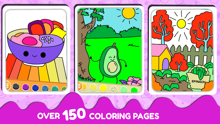 #7. Fruits Coloring- Food Coloring (Android) By: GunjanApps Studios