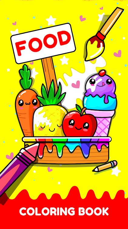 #9. Fruits Coloring- Food Coloring (Android) By: GunjanApps Studios