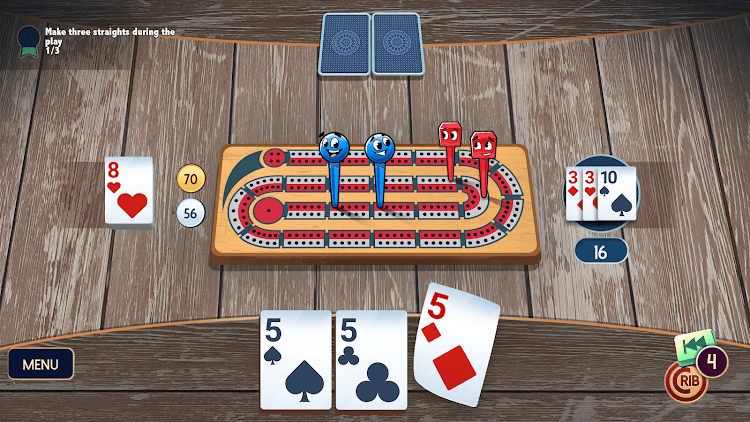 #6. Ultimate Cribbage: Card Board (Android) By: WildCard Games