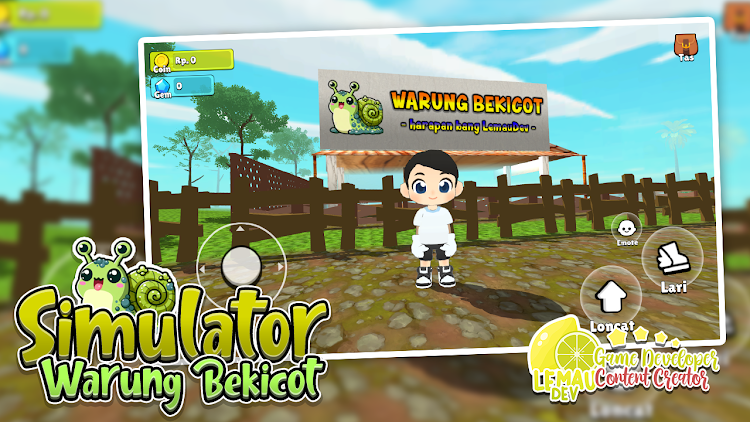 #3. Simulator Warung Bekicot 3D (Android) By: LemauDev