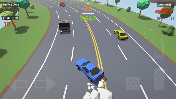 #5. Polygon Drift: Traffic Racing (Android) By: Big Village Studio