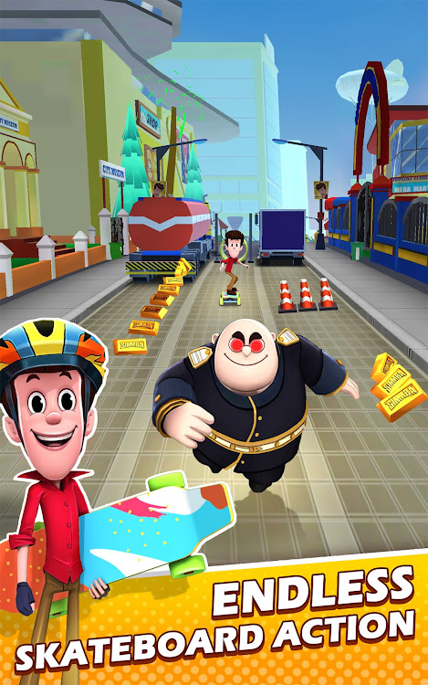 #10. Smaashhing Simmba - Skate Rush (Android) By: Zapak