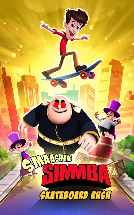 #9. Smaashhing Simmba - Skate Rush (Android) By: Zapak