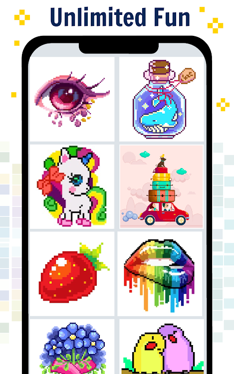 #2. Pixel Art Color by number Game (Android) By: GunjanApps Studios