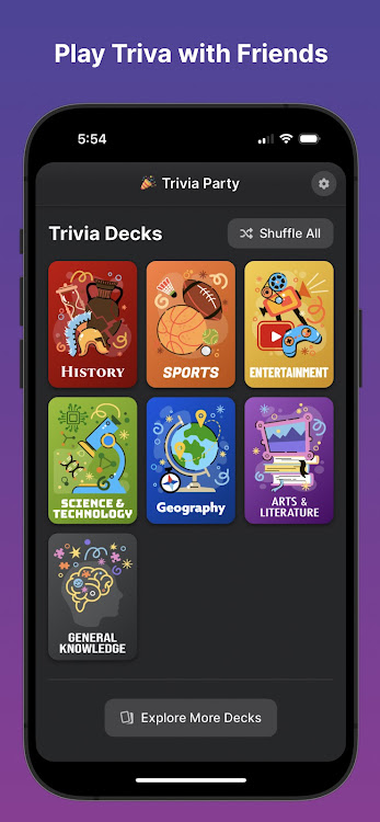 #9. Trivia Party: Quiz Brain Game (Android) By: Balanced Software LLC