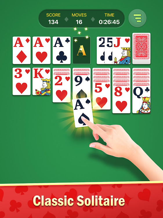 #9. Classic Solitaire: Card Games (Android) By: FelicityGames