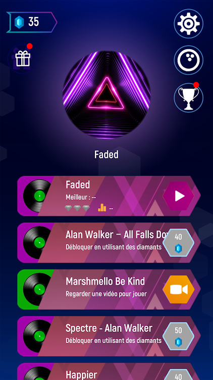 #3. Tiles Hop : Alan Walker Tiles (Android) By: MINTDIV