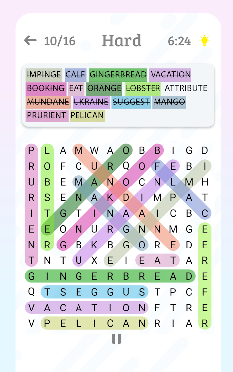 #2. Word Search Classic Puzzles (Android) By: PuzzlEasy Games - Simple Puzzles & Brain Games