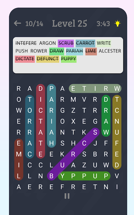 #4. Word Search Classic Puzzles (Android) By: PuzzlEasy Games - Simple Puzzles & Brain Games