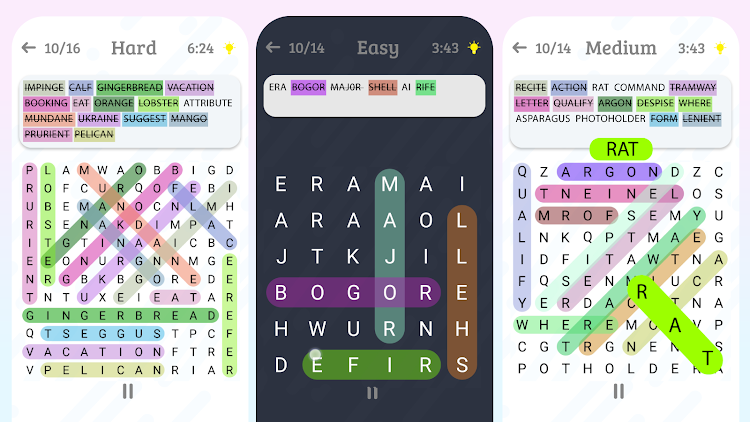 #6. Word Search Classic Puzzles (Android) By: PuzzlEasy Games - Simple Puzzles & Brain Games