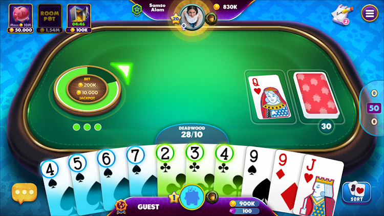 #9. Gin Rummy Elite: Online Game (Android) By: SNG Games