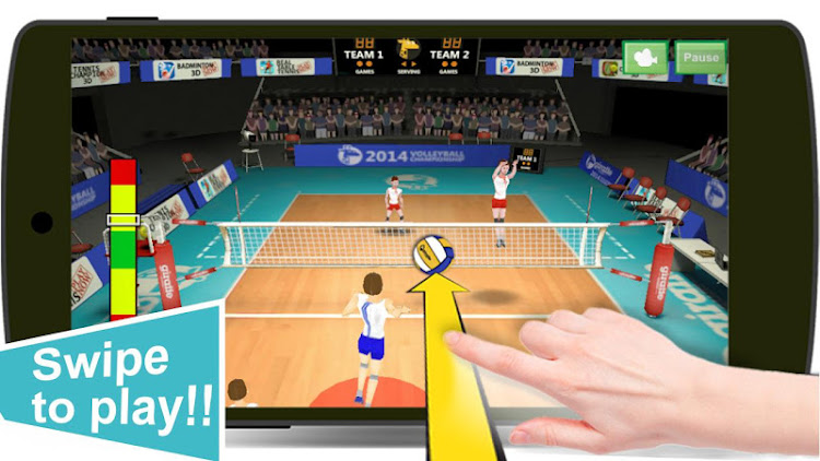 #2. Volleyball Champions 3D - Onli (Android) By: Giraffe Games Limited