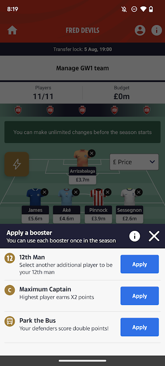 #2. The Sun Dream Team Soccer (Android) By: Genius Sports