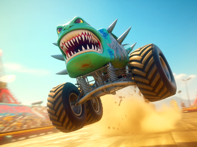 #7. Crazy Monster Truck Stunts (Android) By: Sharp Axe Studios