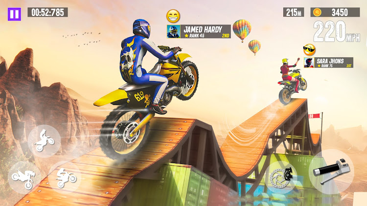 #4. Bike Games 3D: Bike Stunt Game (Android) By: Connect Game Studios - Car Racing Games