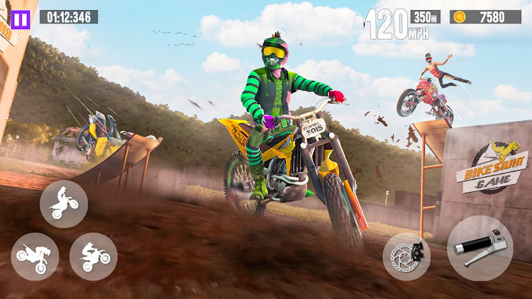 #9. Bike Games 3D: Bike Stunt Game (Android) By: Connect Game Studios - Car Racing Games