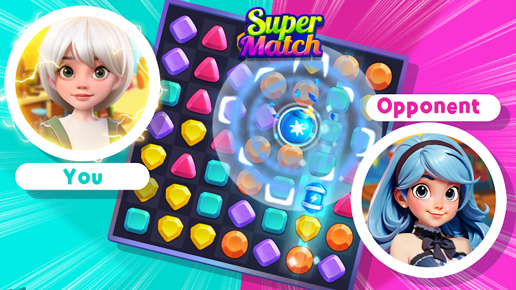 #8. Super Match ‎- PvP Match 3 (Android) By: Guyue