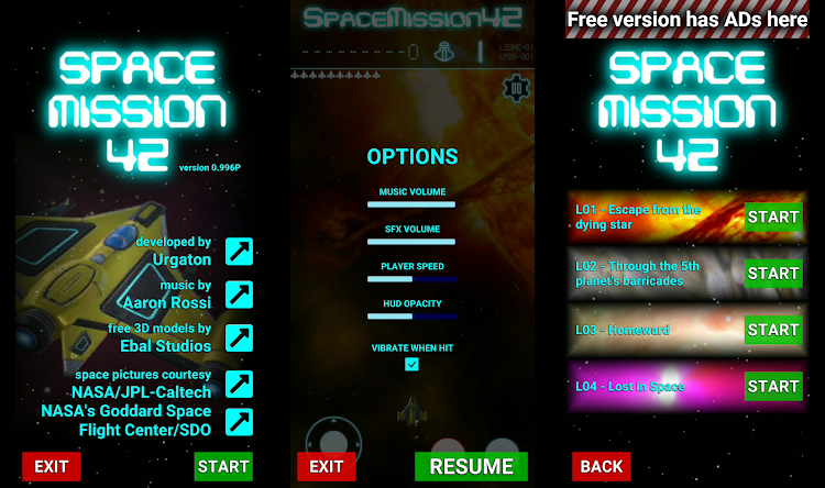 #8. SpaceMission42 NoADs (Android) By: Urgaton