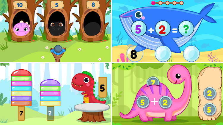 #3. Math Games Kids Learn Addition (Android) By: GunjanApps Studios