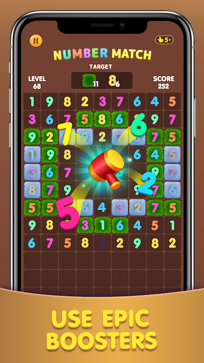 #9. Number Match: Ten Crush Puzzle (Android) By: Unico Studio