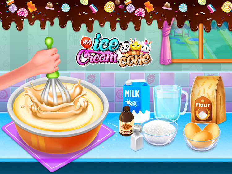 #2. Ice Cream Cone Baking Game (Android) By: Ninos World