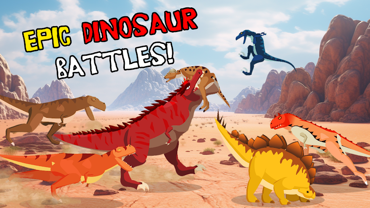 #2. T-Rex Fights Dino - Dominators (Android) By: Dexus Dinosaur