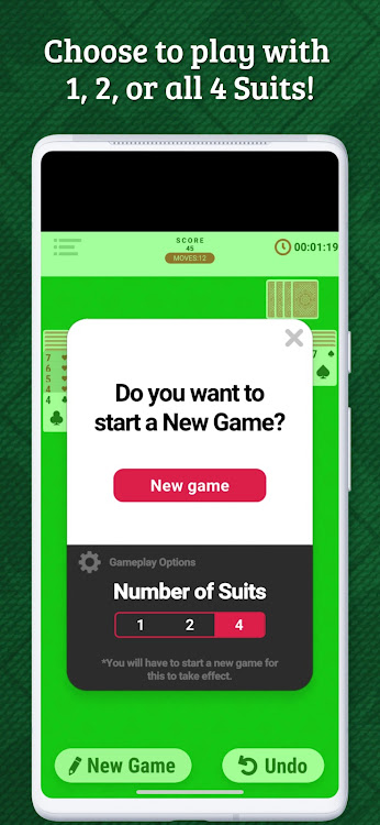 #2. Spider Solitaire Infinite (Android) By: Random Logic Games, LLC