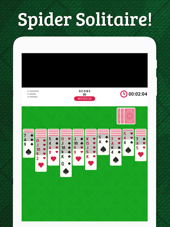 #9. Spider Solitaire Infinite (Android) By: Random Logic Games, LLC