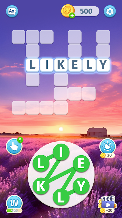 #5. Sky Words: Word Game (Android) By: Malpa Games