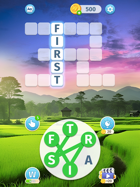 #6. Sky Words: Word Game (Android) By: Malpa Games