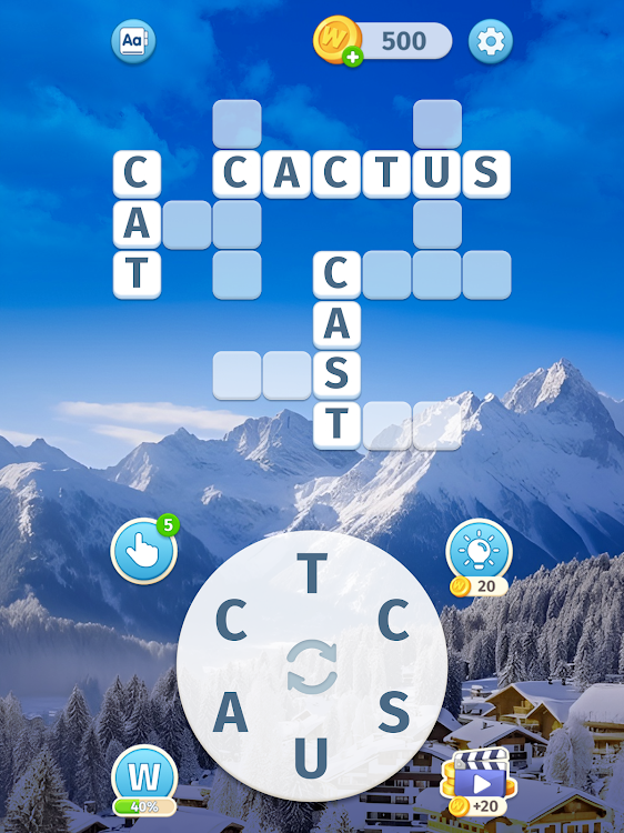 #7. Sky Words: Word Game (Android) By: Malpa Games