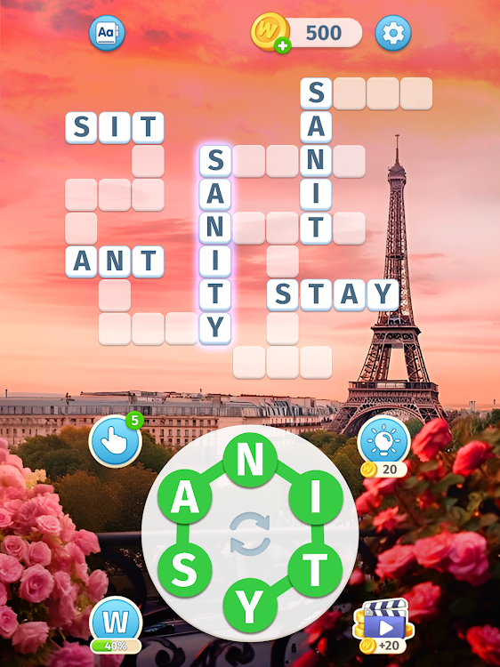 #8. Sky Words: Word Game (Android) By: Malpa Games