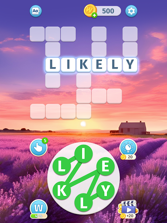 #10. Sky Words: Word Game (Android) By: Malpa Games