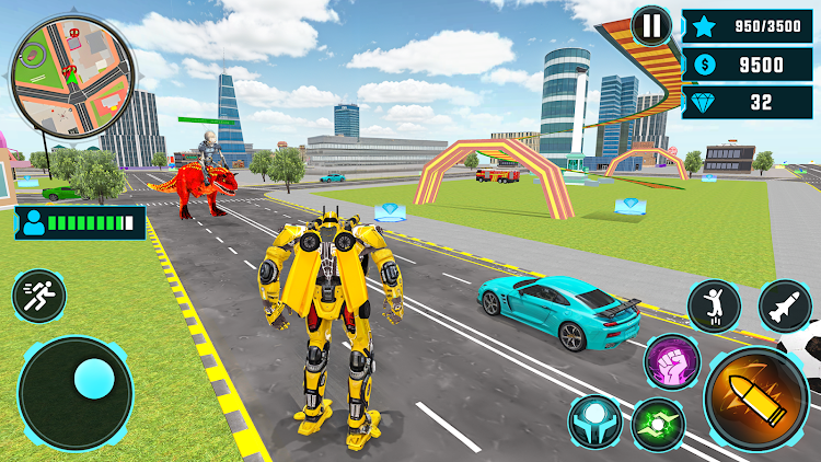 #4. Robot War - Robot Transform 3D (Android) By: Multi Robot Games