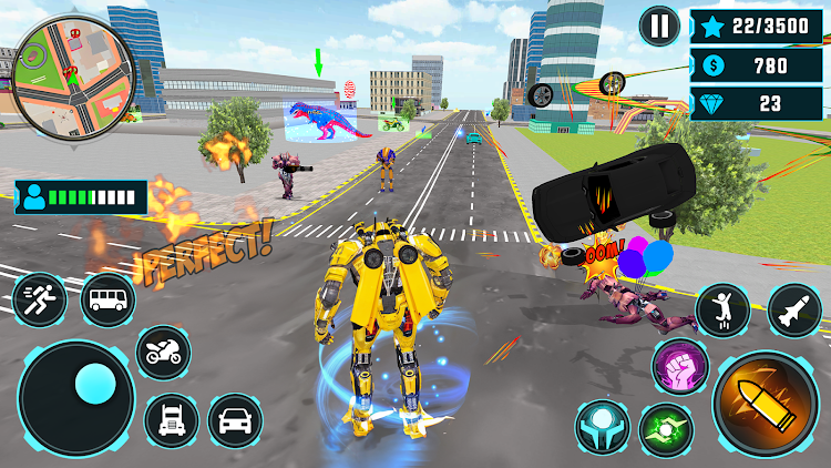 #5. Robot War - Robot Transform 3D (Android) By: Multi Robot Games