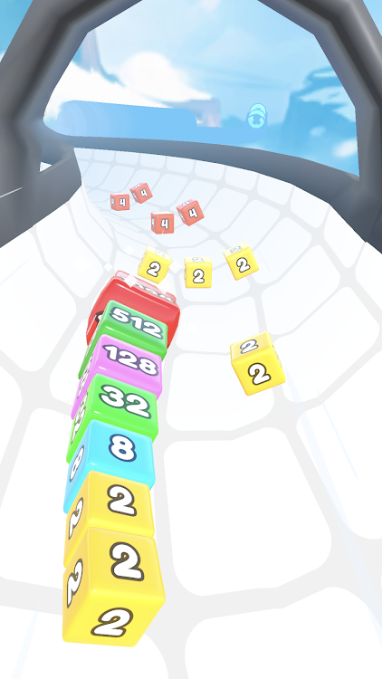 #5. Jelly Tube Run 2048 (Android) By: GOOLNY GAMES LLC