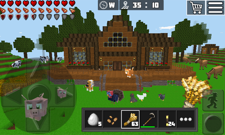 #2. WorldCraft: 3D Block Craft (Android) By: Playlabs, LLC