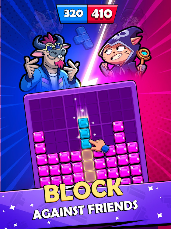 #7. Block Heads: Duel puzzle games (Android) By: Bombay Play - Tile and Block Number Puzzles