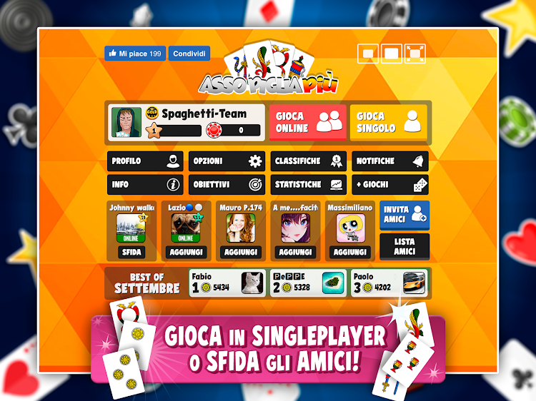 #8. Assopiglia Più – Card Games (Android) By: Spaghetti Interactive Srl