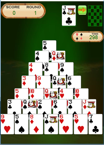 #4. Pyramid Solitaire - Math Fun. (Android) By: DigiGalaxy®