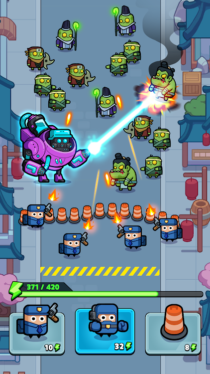 #9. Alien Fight: Police vs Zombie (Android) By: HIGAME Jsc