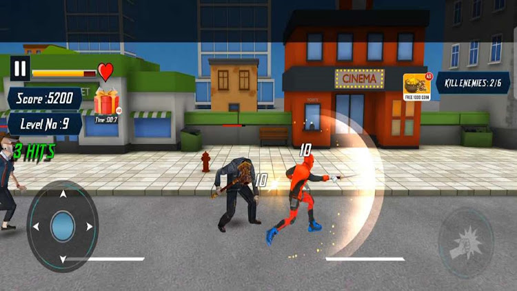 #9. Spider Fighting: City Battle (Android) By: Warrior Zone