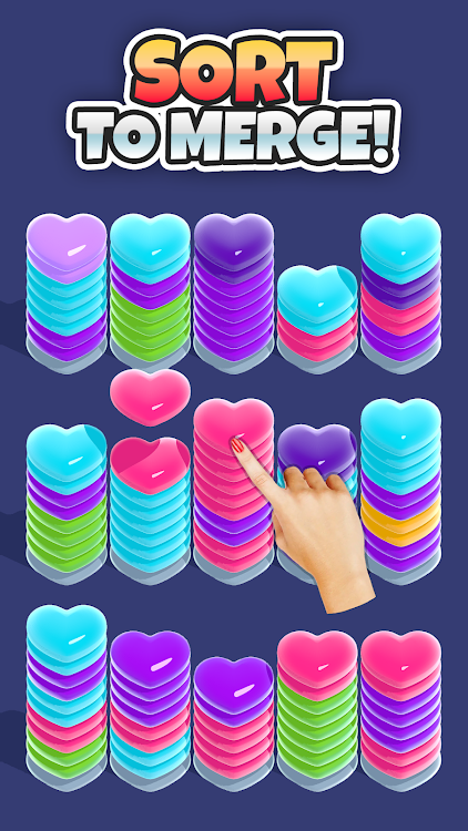 #2. Sort & Merge - Sorting Games (Android) By: Hyper-Casual.Games