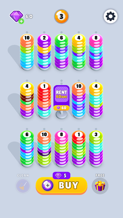 #4. Sort & Merge - Sorting Games (Android) By: Hyper-Casual.Games