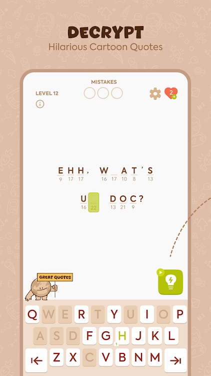 #8. Cryptogram: Number & Word Game (Android) By: Smartronic