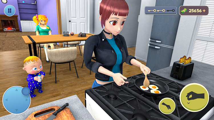 #2. Anime Mother Single Mom Sim 3D (Android) By: Luxor Tech