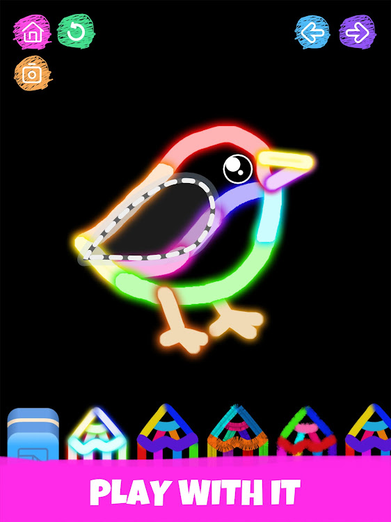 #2. Drawing Coloring Painting Game (Android) By: Kids Food Games Inc.